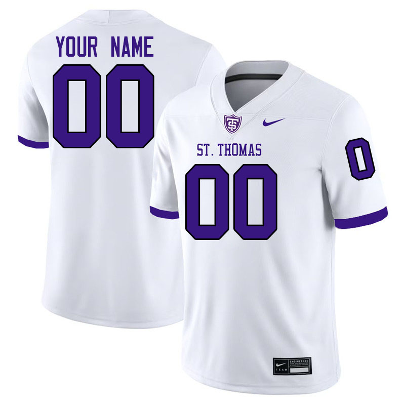 Custom St. Thomas-Minnesota Tommies Name And Number Football Jerseys-White